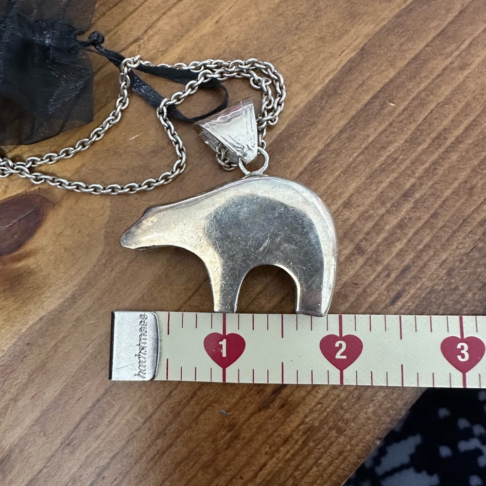 Sterling Silver Bear Necklace - Picture 3 of 4